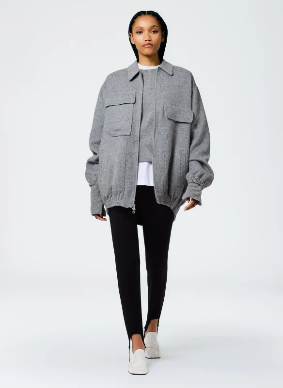 Luxe Wool Angora Oversized Bomber made by Tibi