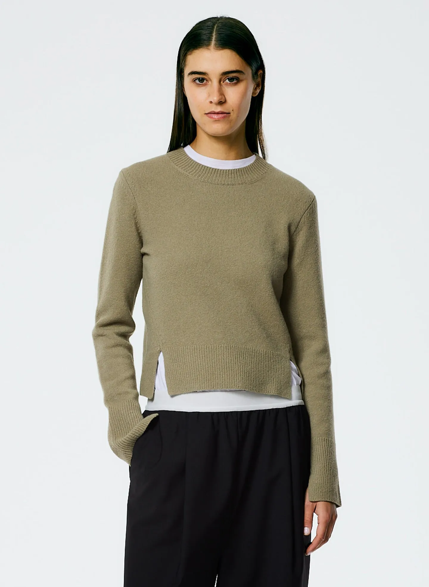 Stretch Cashmere Crewneck Pullover sold by Tibi