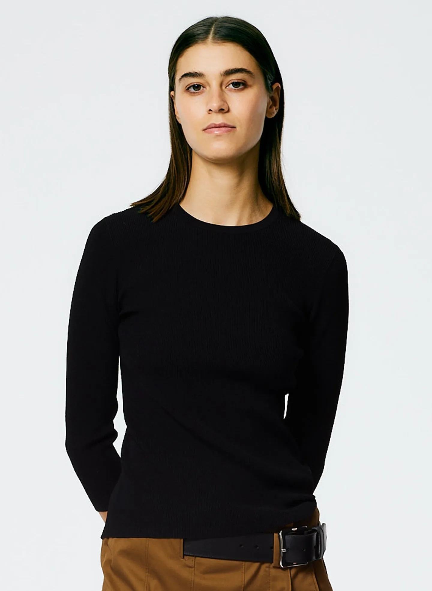 Giselle Stretch Sweater Circle Openback Pullover sold by Tibi