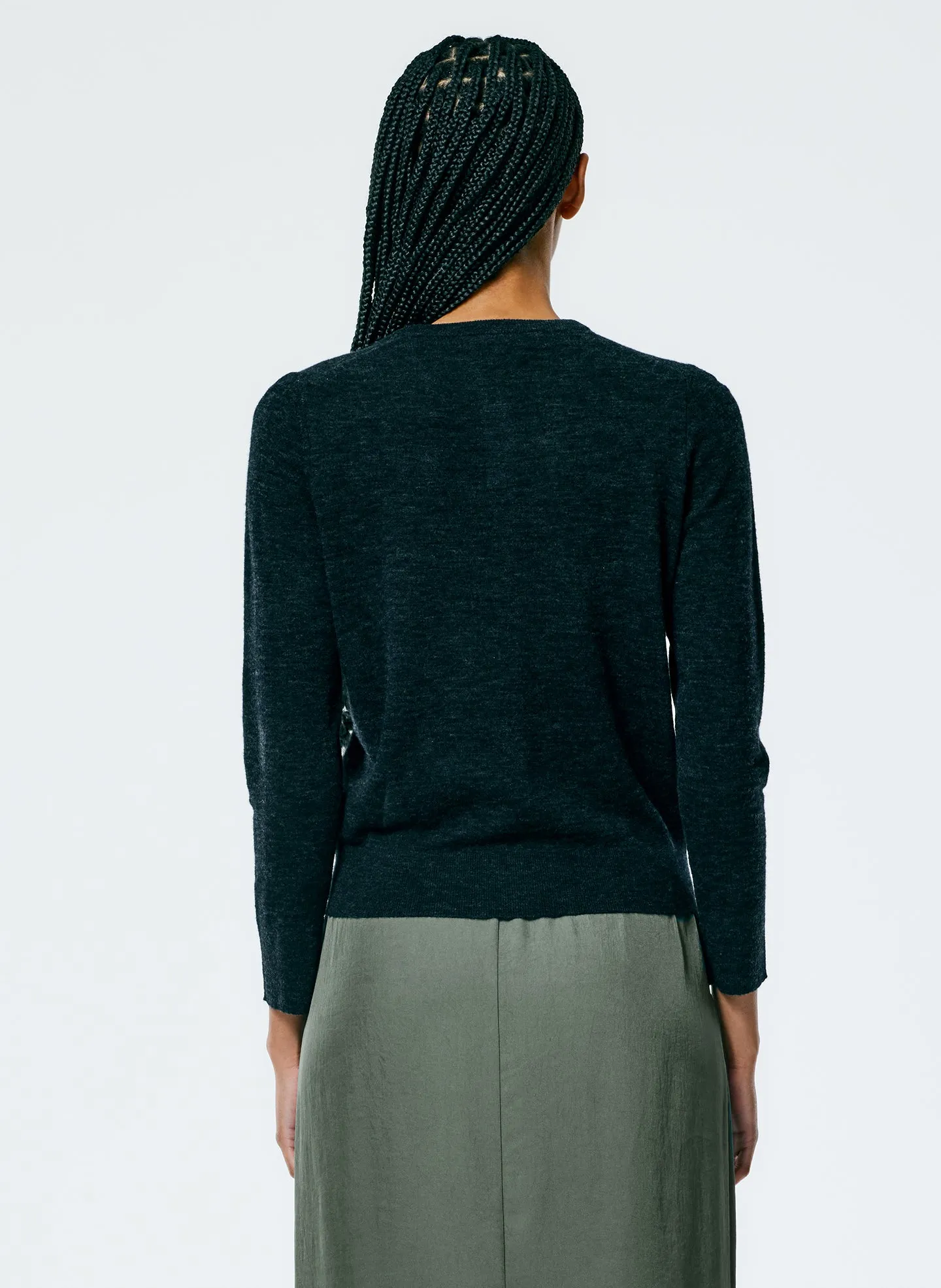 Skinlike Mercerized Wool Shrunken Cardigan sold by Tibi product image thumbnail 5