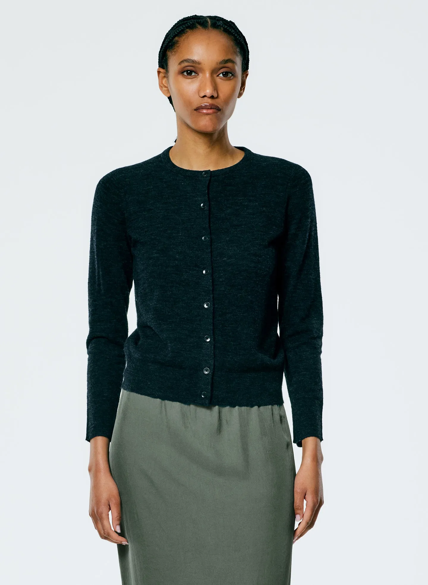 Skinlike Mercerized Wool Shrunken Cardigan sold by Tibi