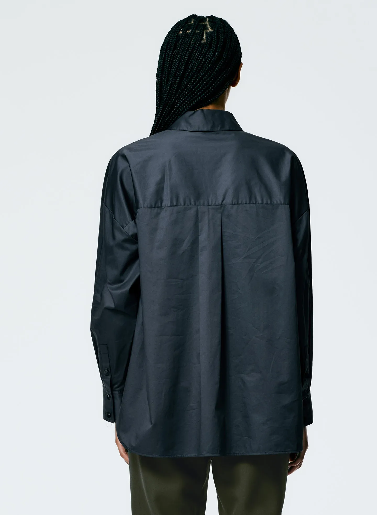 Eco Poplin Asymmetrical Shirt sold by Tibi product image thumbnail 4