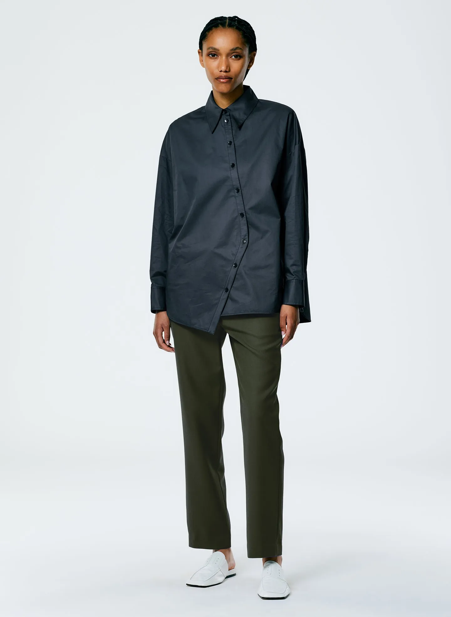 Eco Poplin Asymmetrical Shirt sold by Tibi product image thumbnail 5