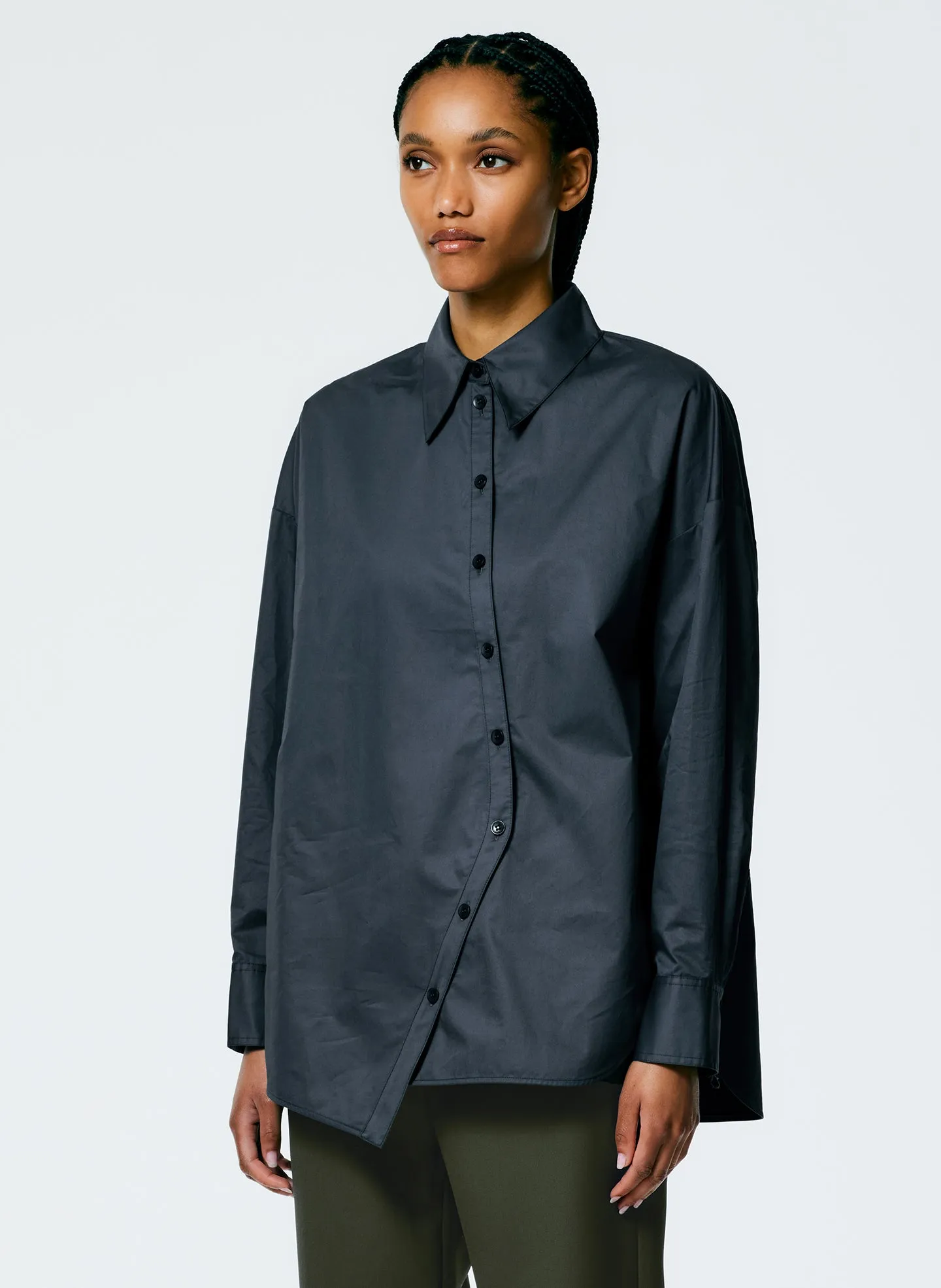 Eco Poplin Asymmetrical Shirt sold by Tibi product image thumbnail 3