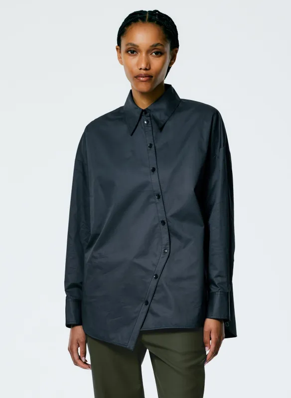 Eco Poplin Asymmetrical Shirt sold by Tibi