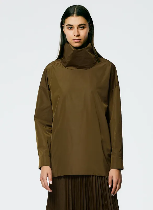 Italian Sporty Nylon Cowl Neck Top sold by Tibi