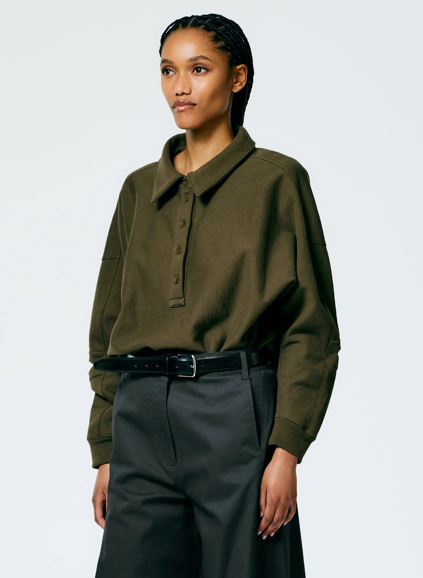 Cocoon Crewneck Sweatshirt sold by Tibi product image thumbnail 2