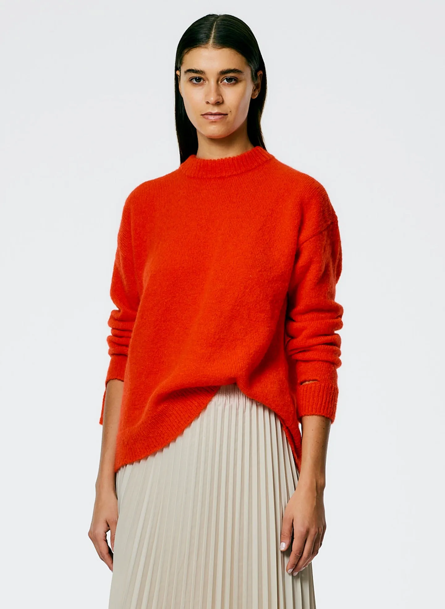 Soft Mohair Crewneck Easy Pullover sold by Tibi