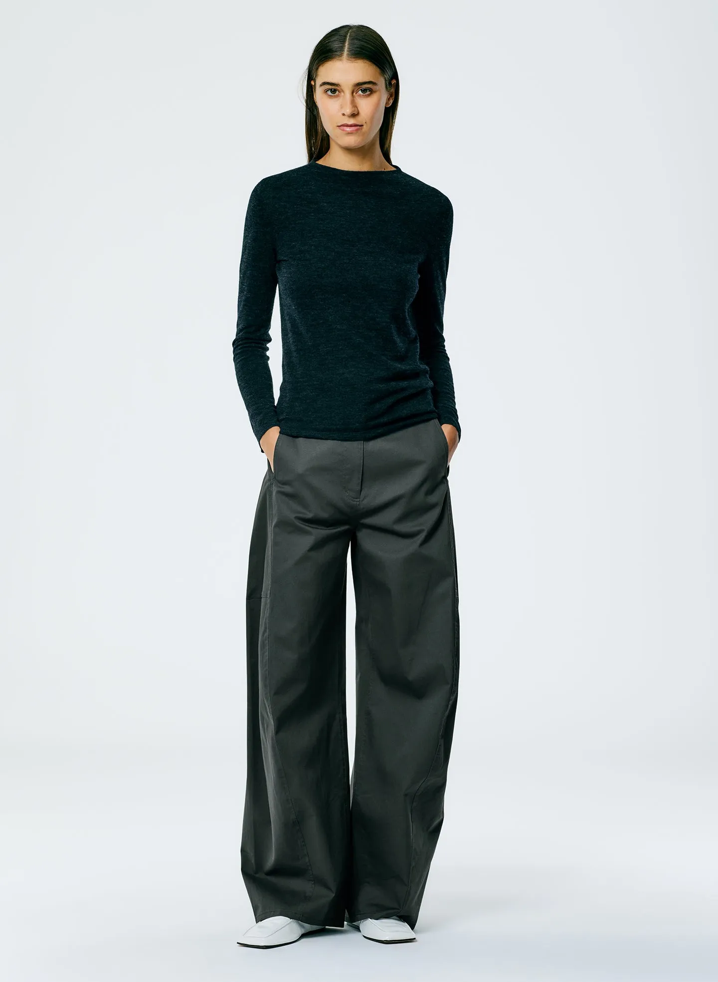 Skinlike Mercerized Wool Soft Sheer Pullover sold by Tibi product image thumbnail 5