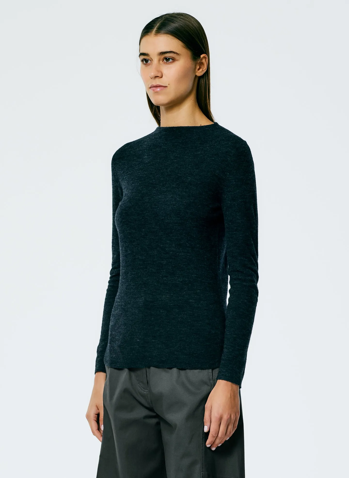 Skinlike Mercerized Wool Soft Sheer Pullover sold by Tibi product image thumbnail 3