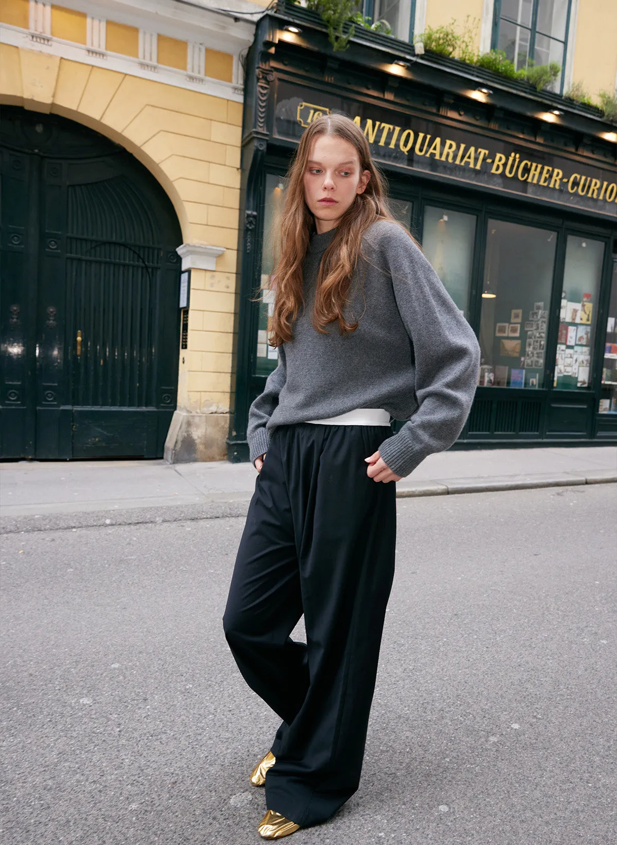 Cashmere Sweater Crewneck Oversized Pullover sold by Tibi product image thumbnail 2