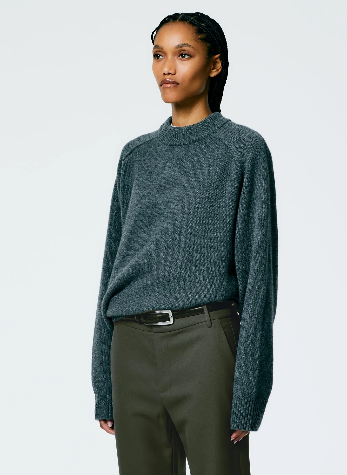 Cashmere Sweater Crewneck Oversized Pullover sold by Tibi product image thumbnail 3