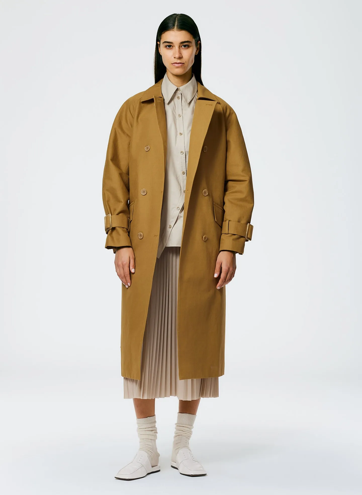 Sculpted Cotton Trench sold by Tibi product image thumbnail 3