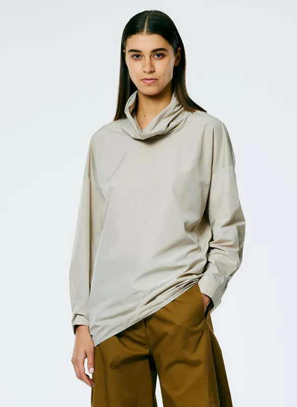 Italian Sporty Nylon Cowl Neck Top sold by Tibi