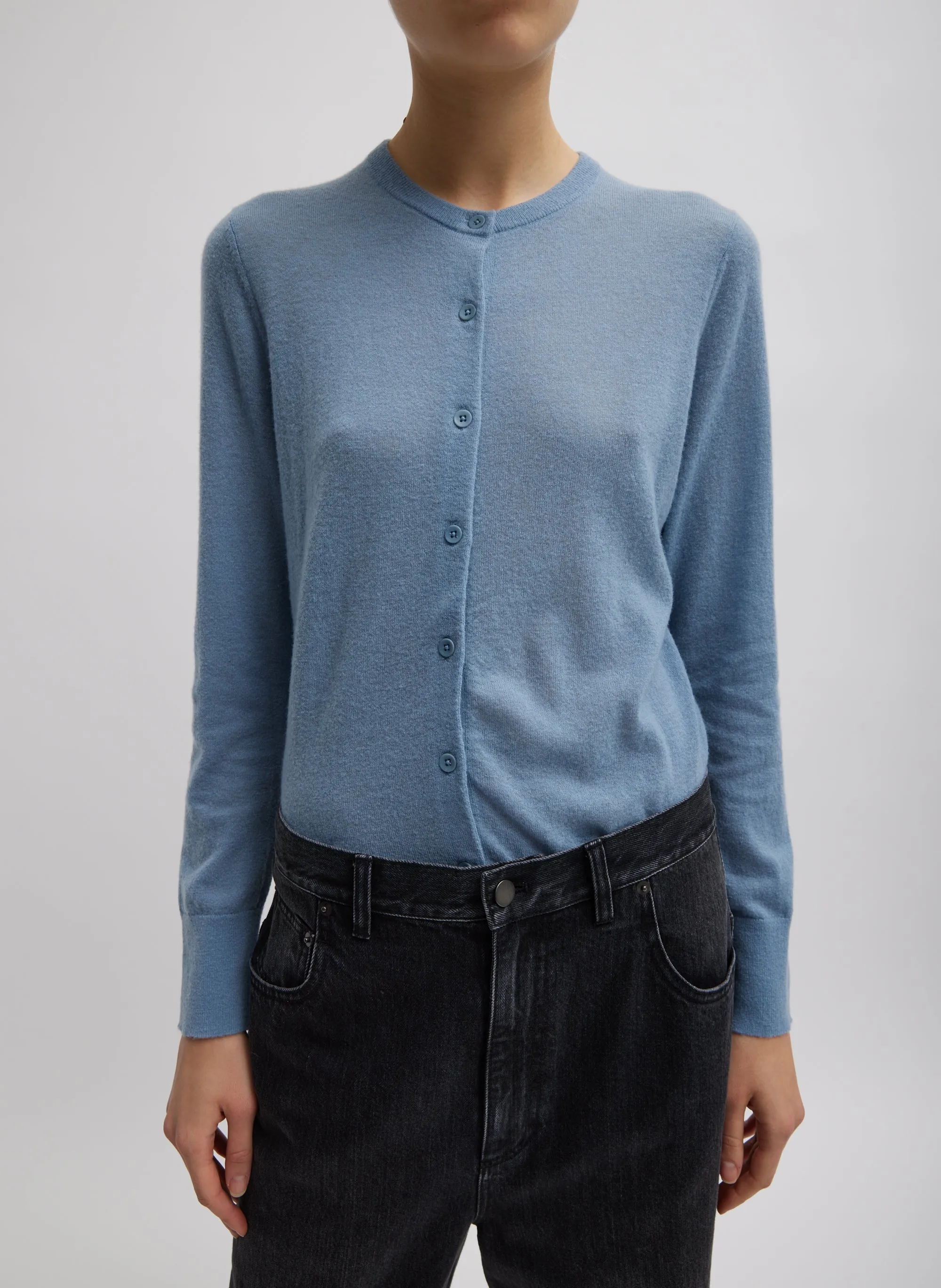 Skinlike Mercerized Wool Shrunken Cardigan sold by Tibi product image thumbnail 2