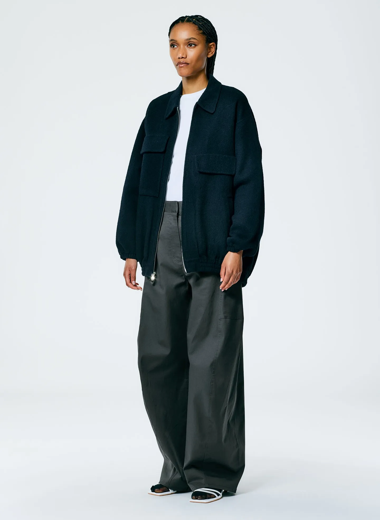 Luxe Wool Angora Oversized Bomber sold by Tibi product image thumbnail 2