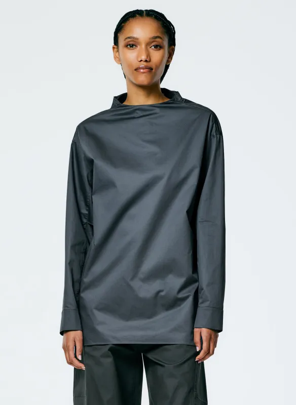 Eco Poplin Funnelneck Top sold by Tibi
