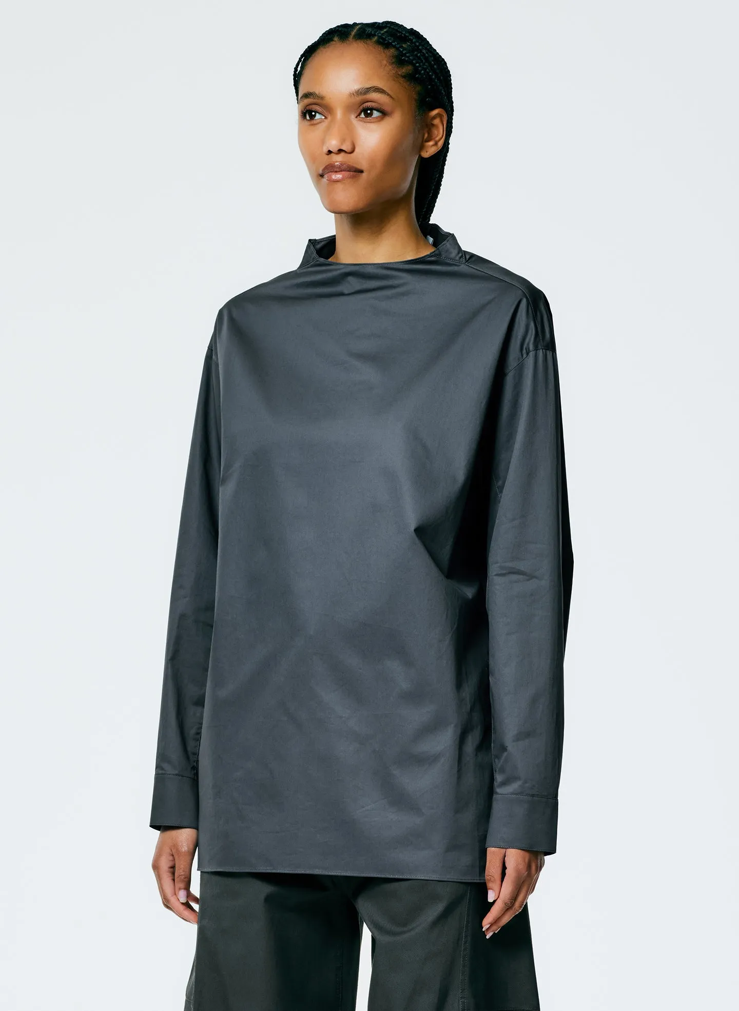 Eco Poplin Funnelneck Top sold by Tibi product image thumbnail 4