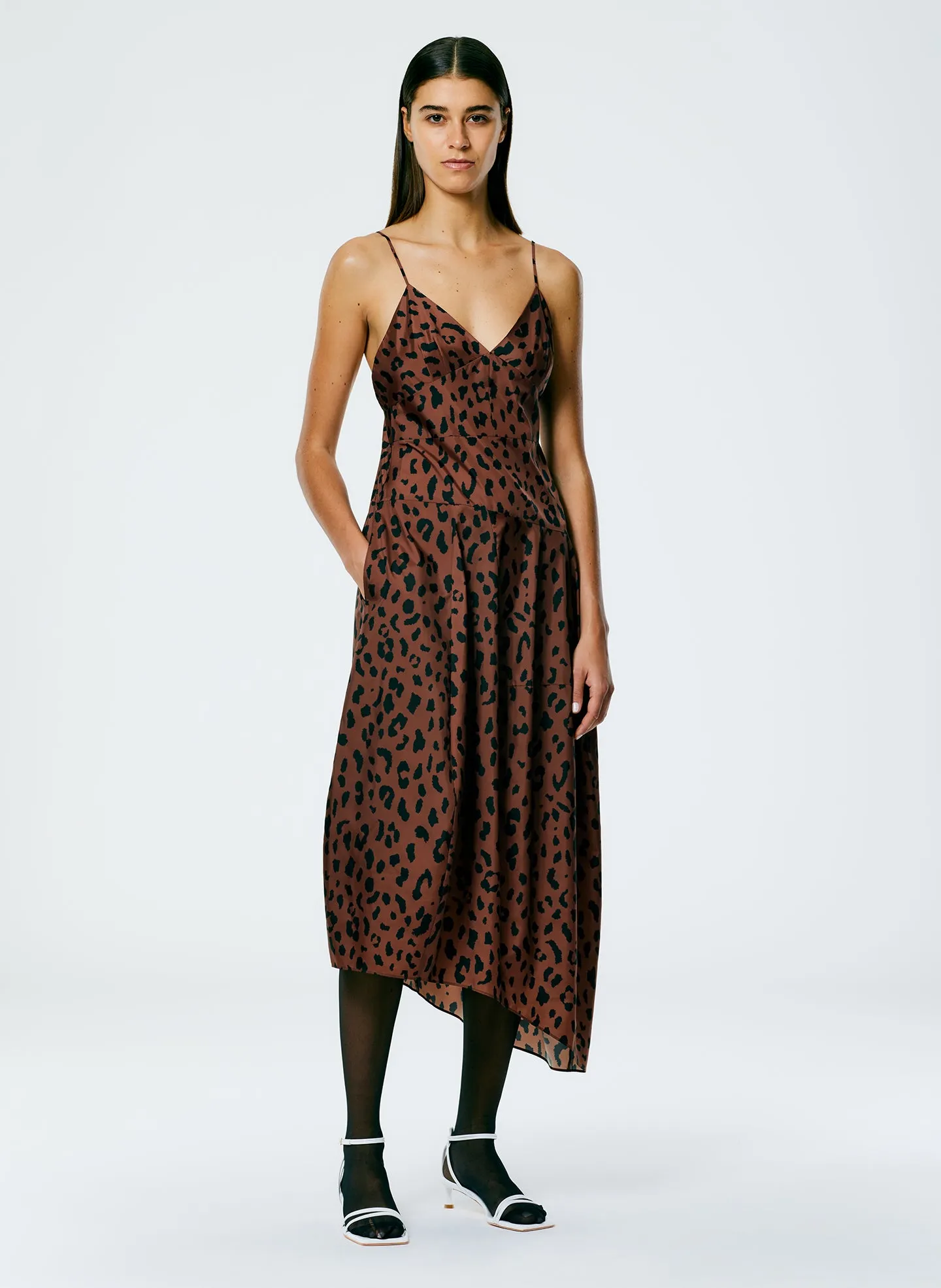 Recycled Sporty Nylon Cheetah Cami Dress sold by Tibi product image thumbnail 2
