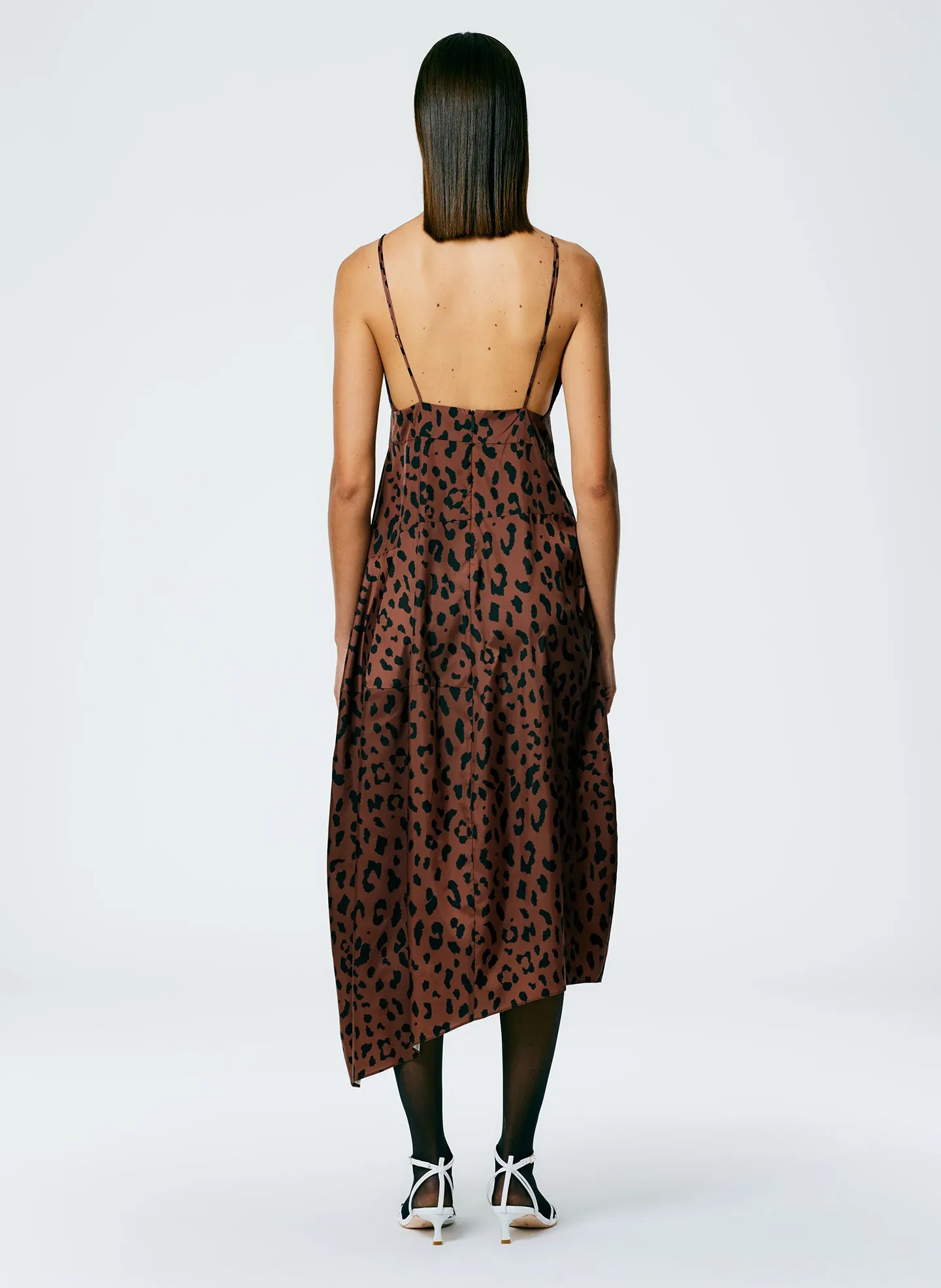 Recycled Sporty Nylon Cheetah Cami Dress sold by Tibi product image thumbnail 4