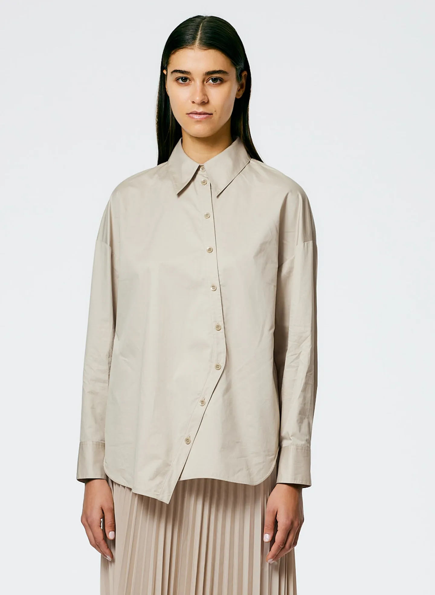 Eco Poplin Asymmetrical Shirt sold by Tibi product image thumbnail 5