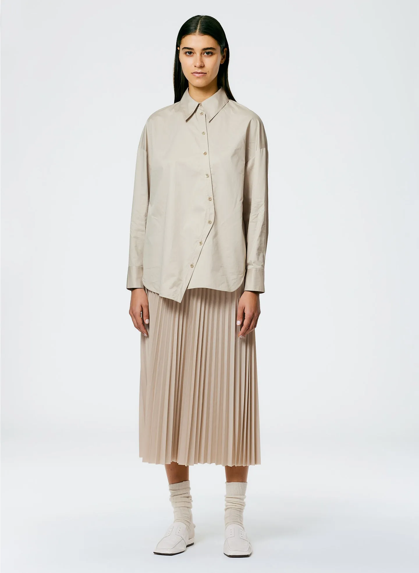 Eco Poplin Asymmetrical Shirt sold by Tibi product image thumbnail 4