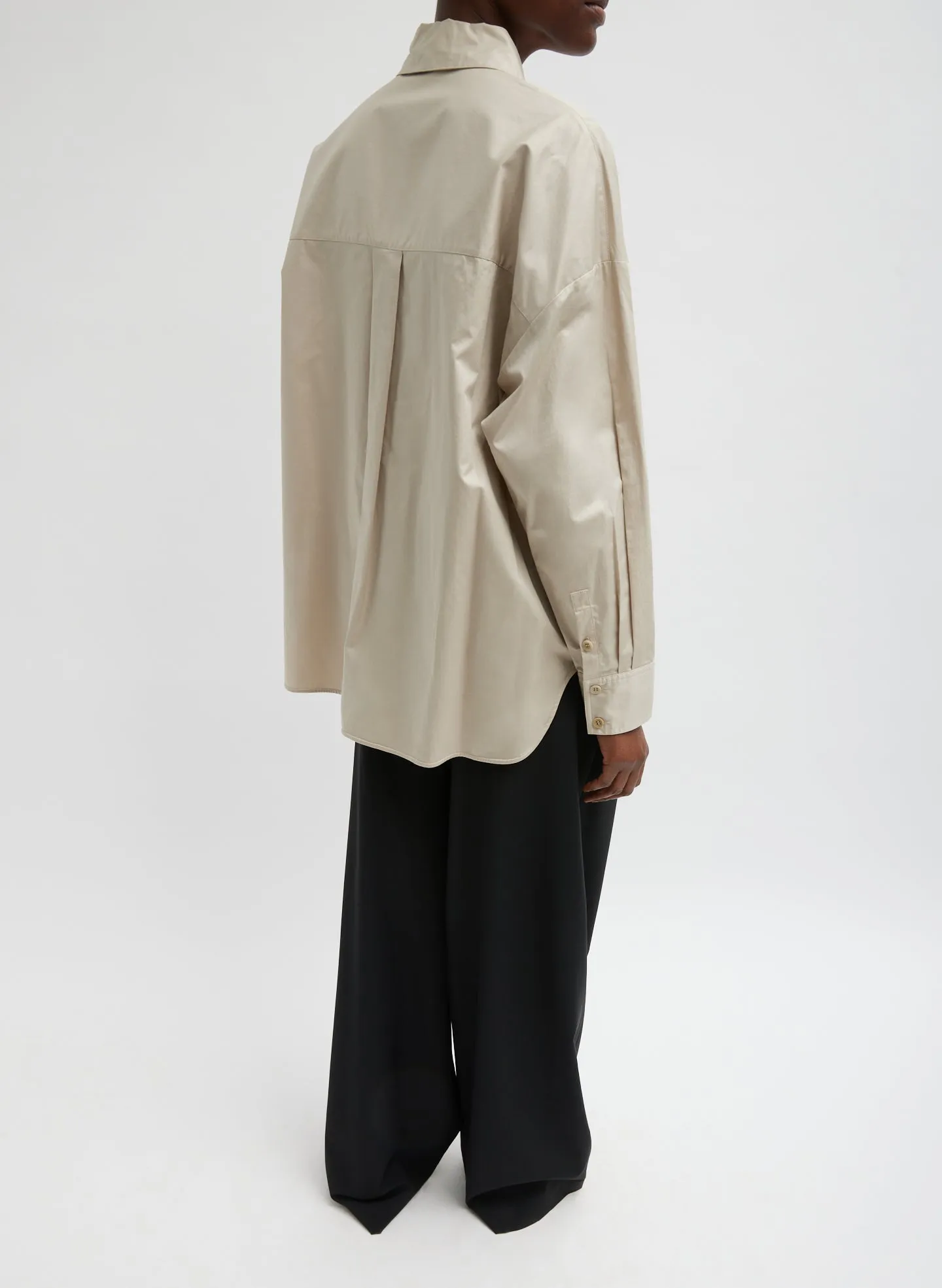 Eco Poplin Asymmetrical Shirt sold by Tibi product image thumbnail 3