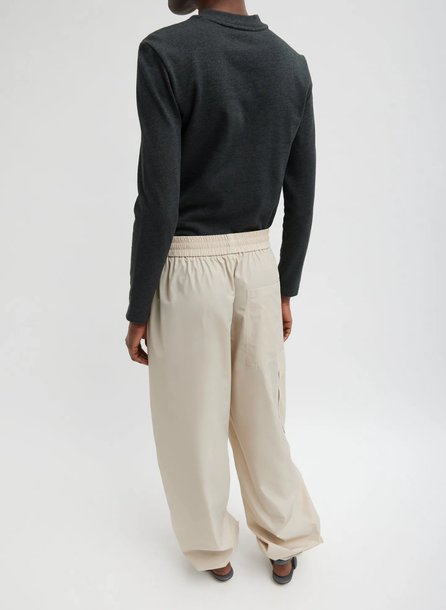Italian Sporty Nylon Wide Leg Pull On Pant sold by Tibi product image thumbnail 3