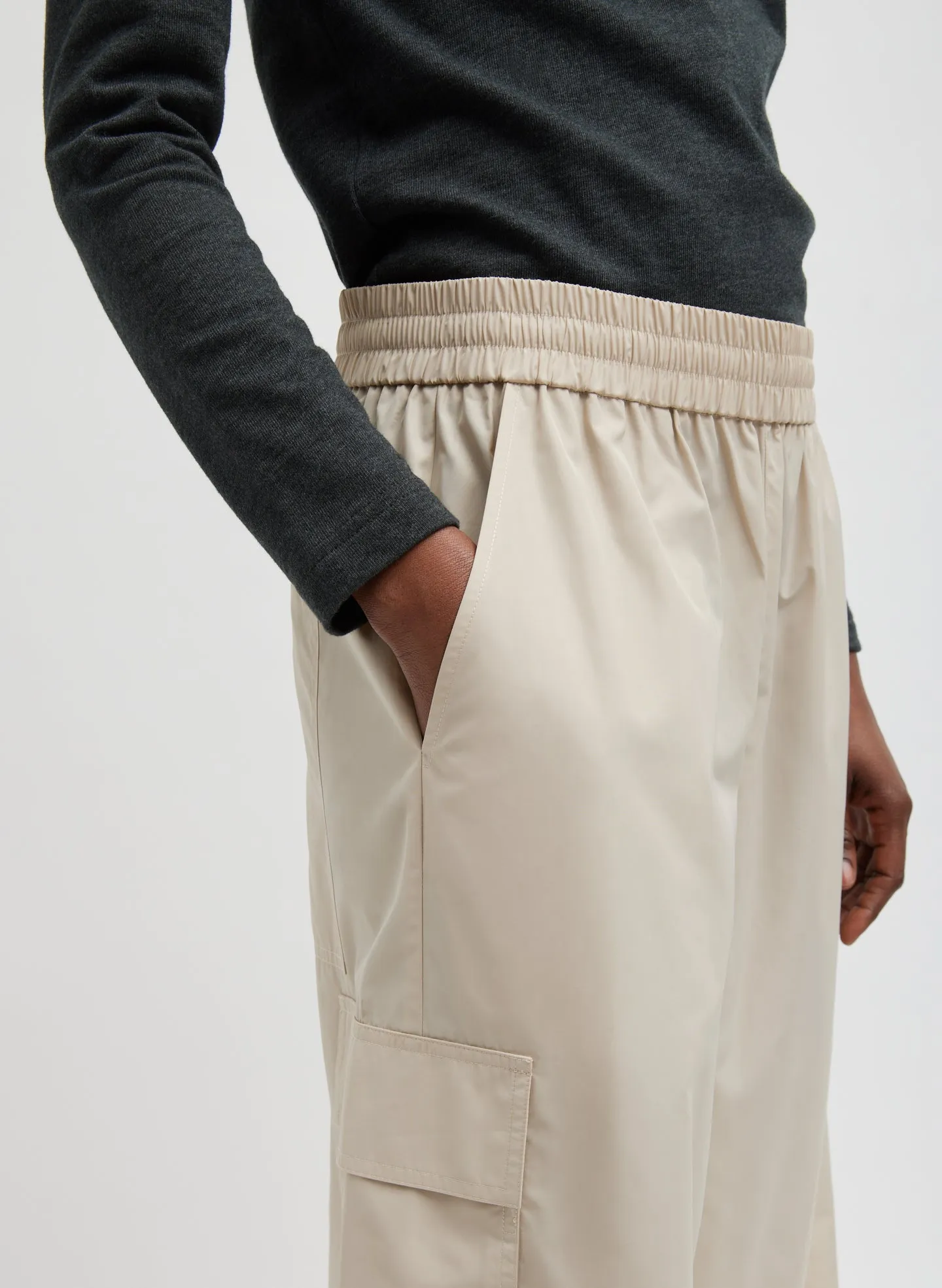 Italian Sporty Nylon Wide Leg Pull On Pant sold by Tibi product image thumbnail 2