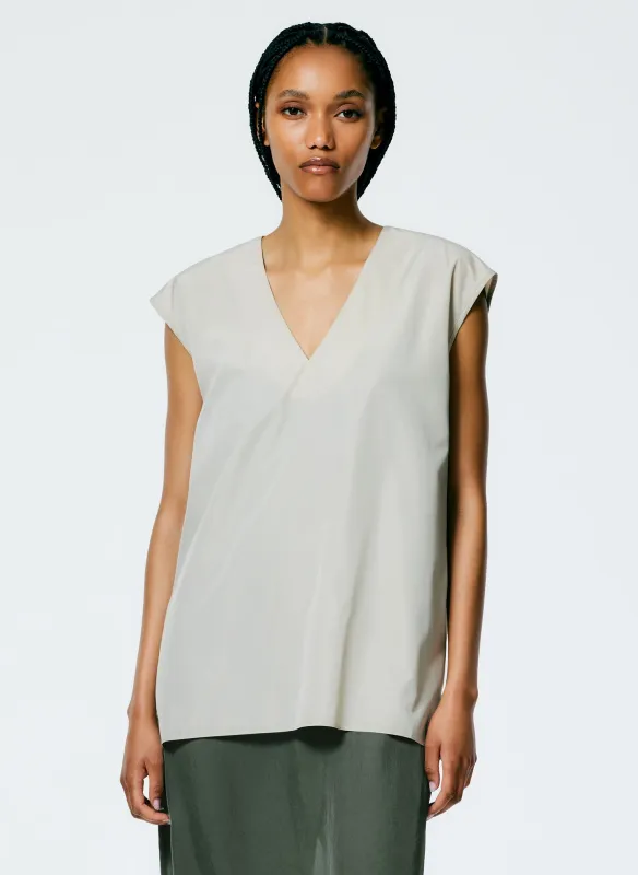 Italian Sporty Nylon Sleeveless V-Neck Top sold by Tibi