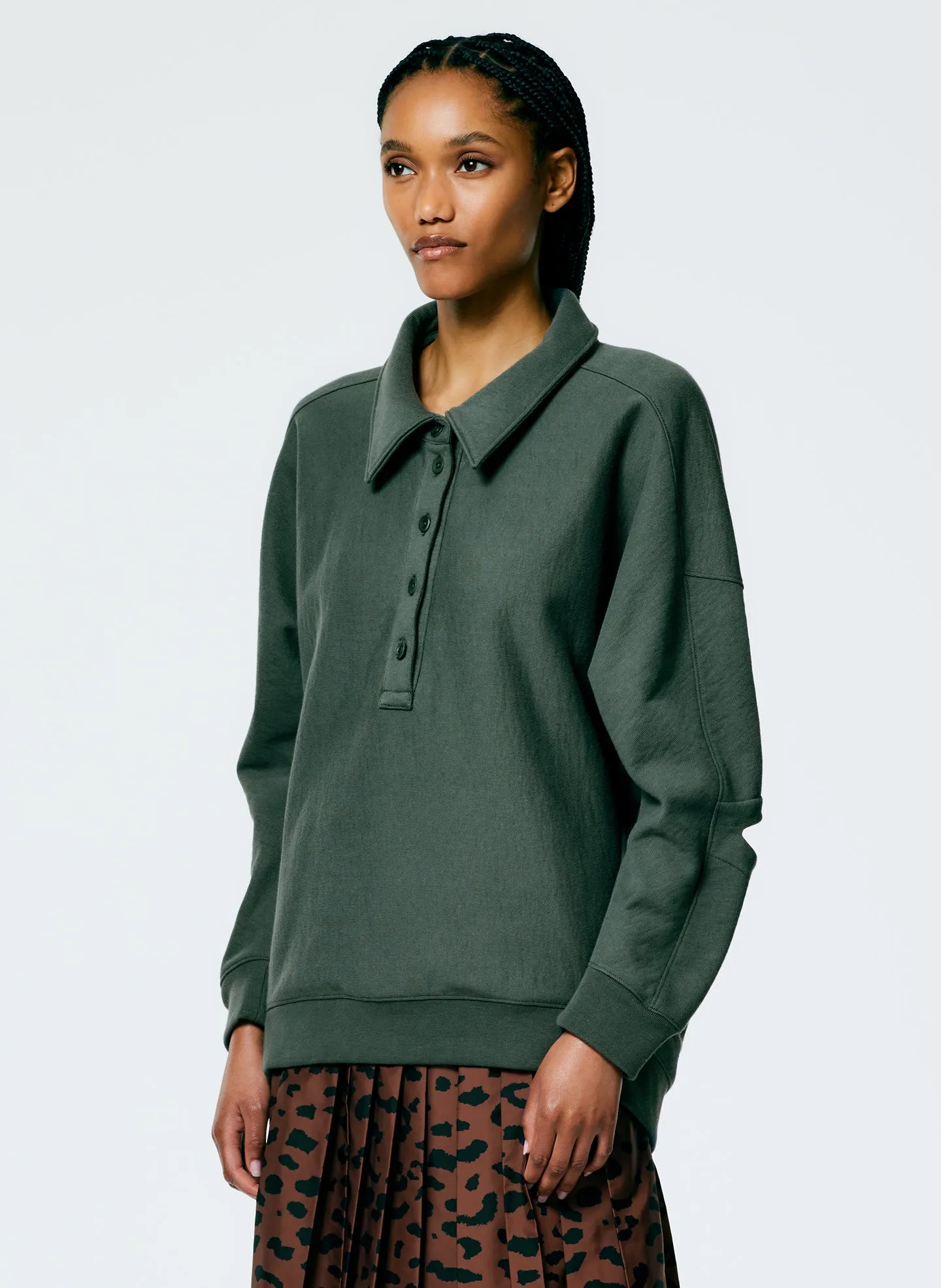 Cocoon Crewneck Sweatshirt sold by Tibi product image thumbnail 2