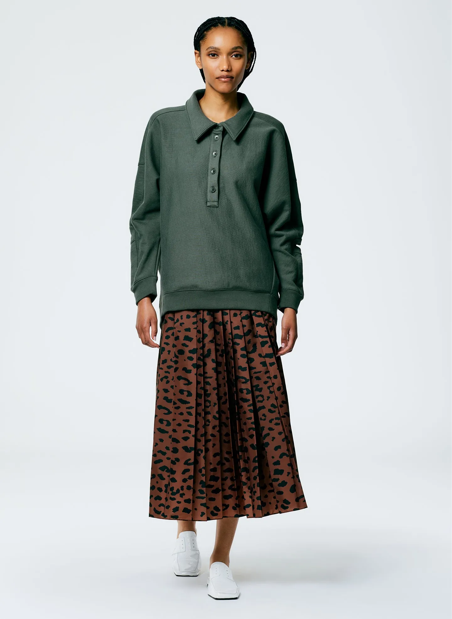 Cocoon Crewneck Sweatshirt sold by Tibi product image thumbnail 3
