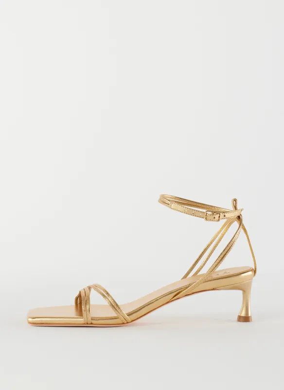 Metallic Nappa Harper Sandal made by Tibi