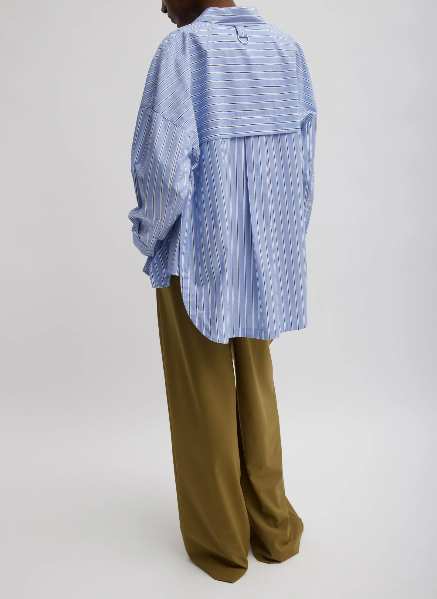 Striped Shirting Gabe Oversized Shirt sold by Tibi product image thumbnail 5
