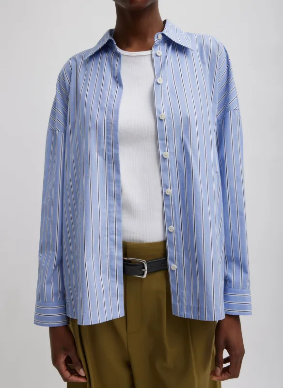 Striped Shirting Gabe Oversized Shirt made by Tibi