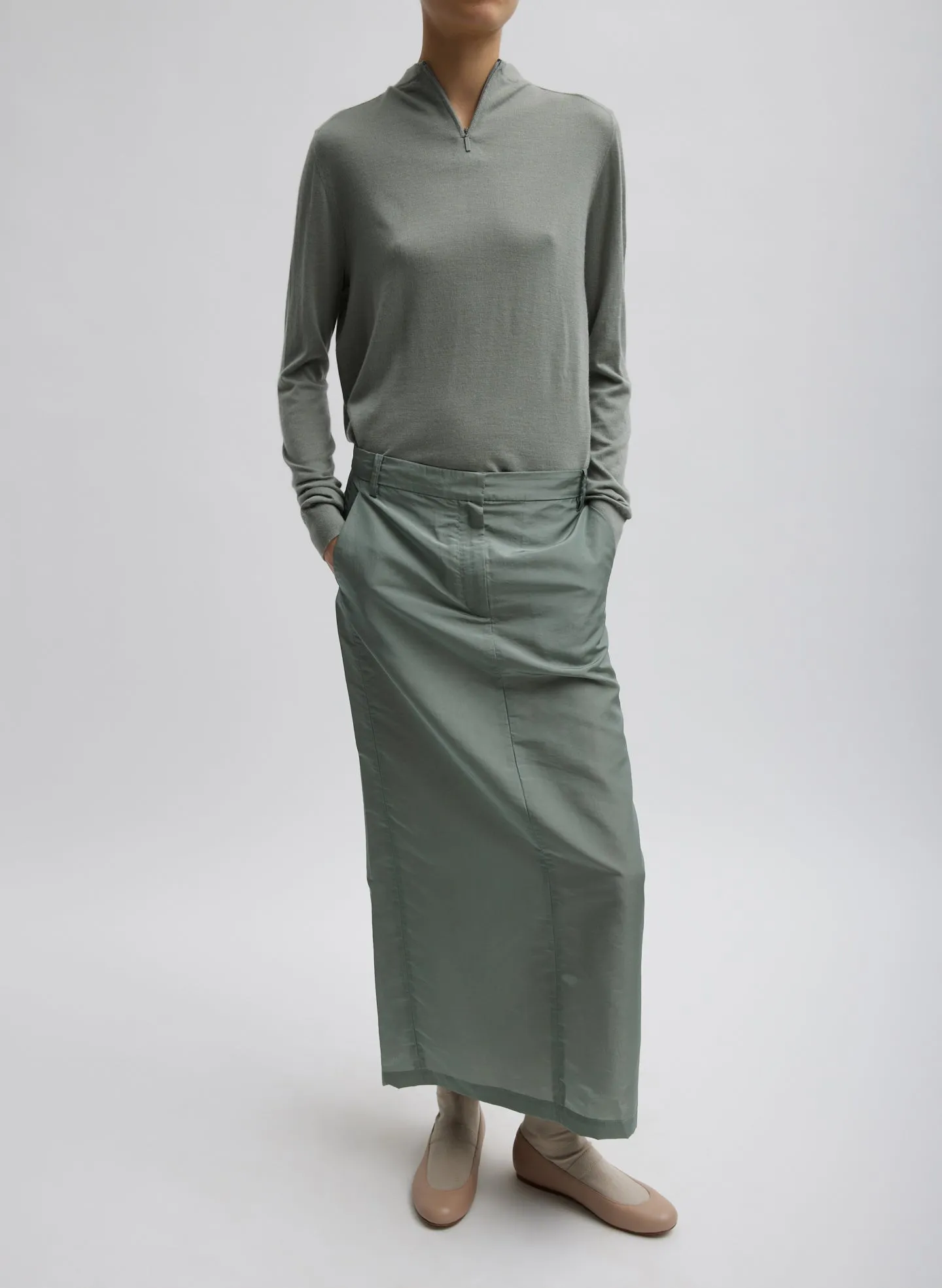 Silk Nylon Maxi Skirt sold by Tibi