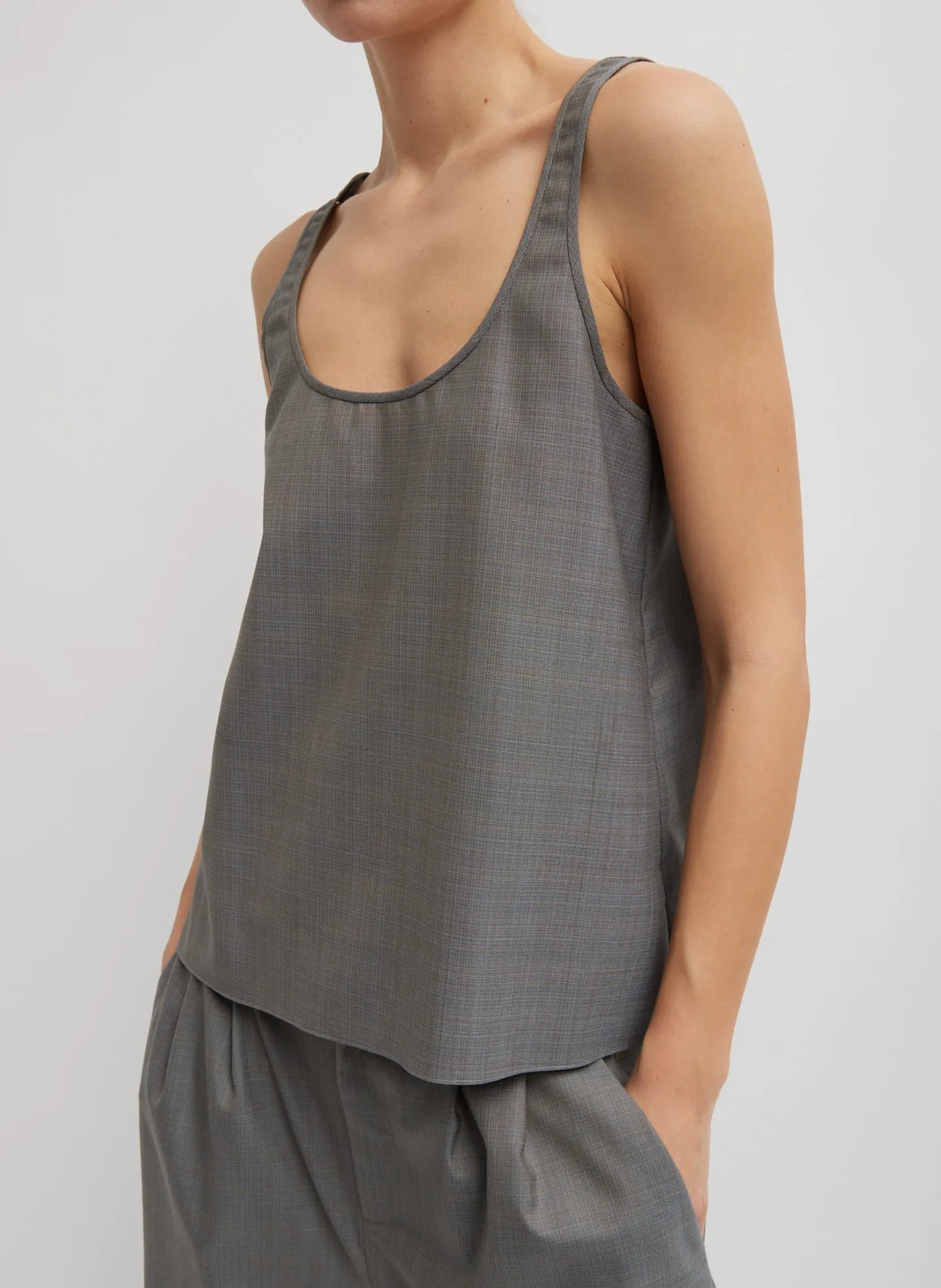 Grant Crossdye Suiting Tank Top sold by Tibi