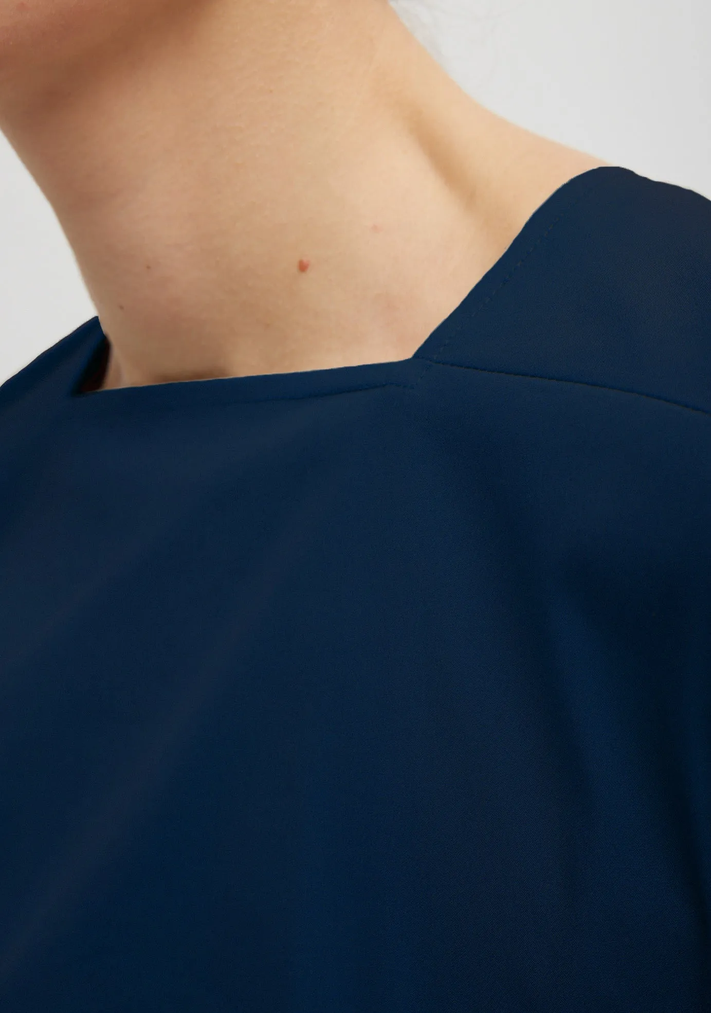 Stretch Cotton Nylon Square Neck Slim Circular Sleeve Top sold by Tibi product image thumbnail 2