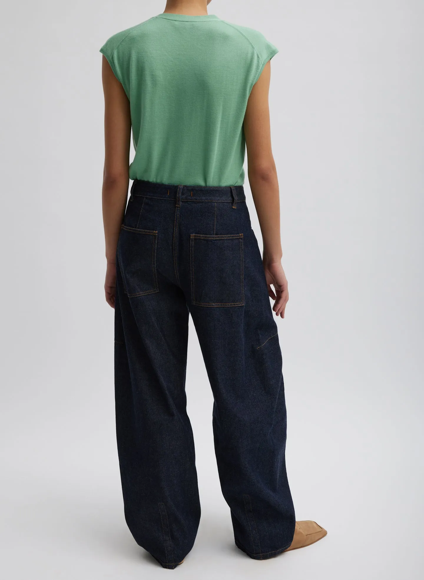 Cashmere Silk Blend Sleeveless Button Down Sweater sold by Tibi product image thumbnail 4