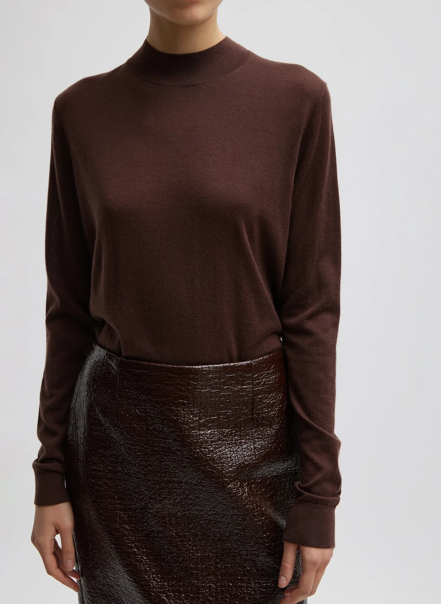 Coated Basketweave Pencil Skirt sold by Tibi product image thumbnail 3