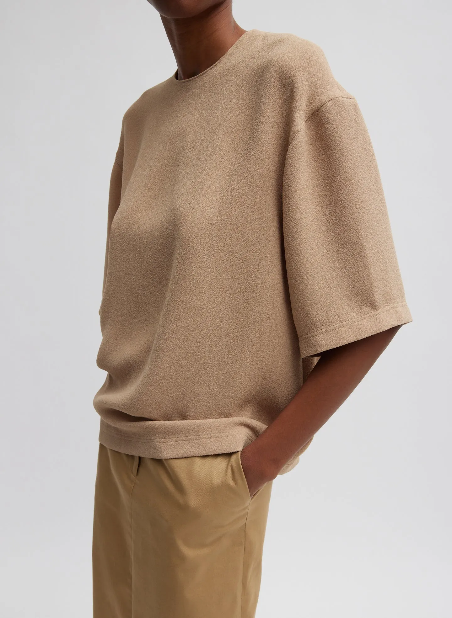 Pebble Sable Easy T-Shirt sold by Tibi
