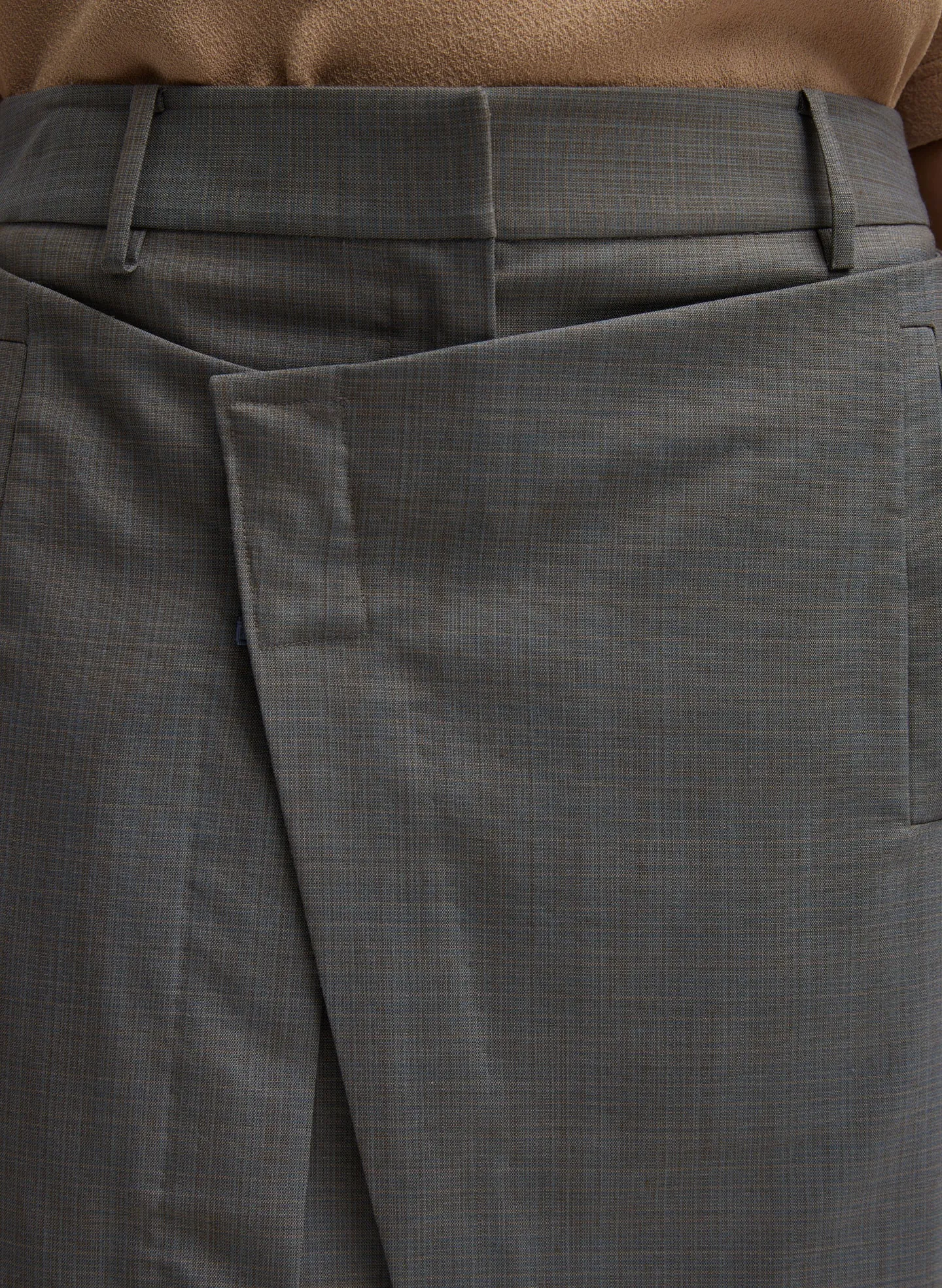 Grant Crossdye Suiting Wrap Trouser Skirt sold by Tibi product image thumbnail 4