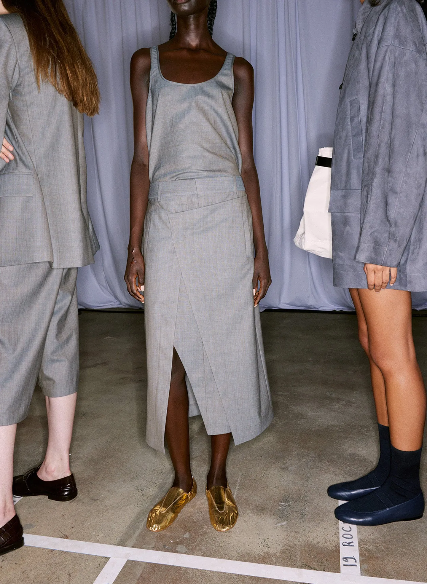 Grant Crossdye Suiting Wrap Trouser Skirt sold by Tibi product image thumbnail 3