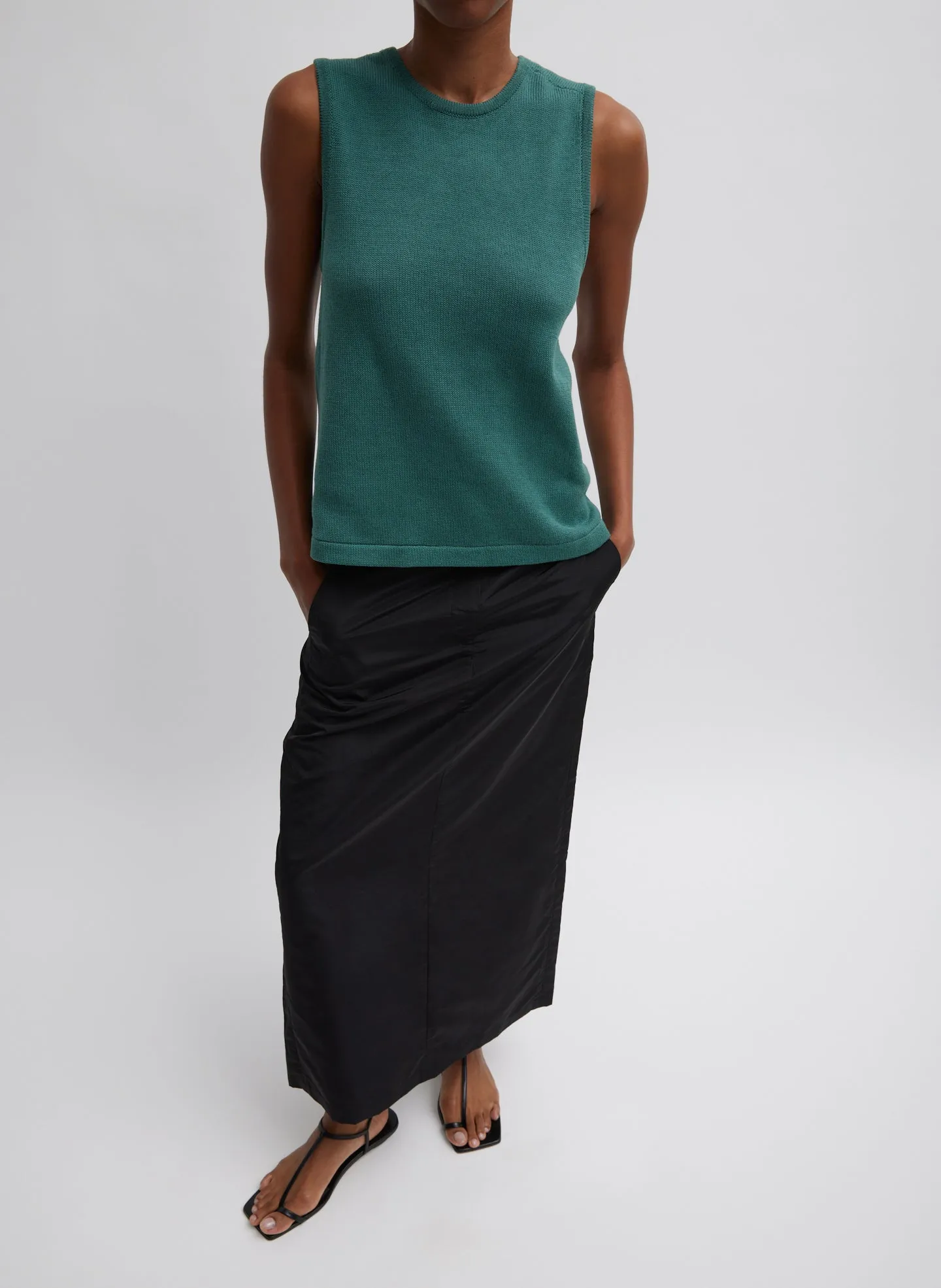 Cotton Criss Cross Sleeveless Sweater sold by Tibi product image thumbnail 3
