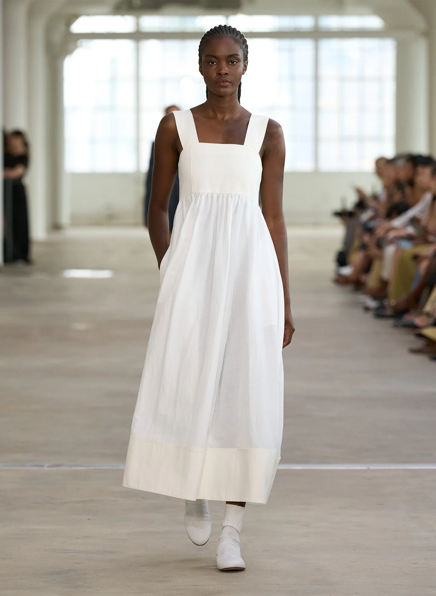 Linen Cotton Voile Sculpted Dress sold by Tibi product image thumbnail 2