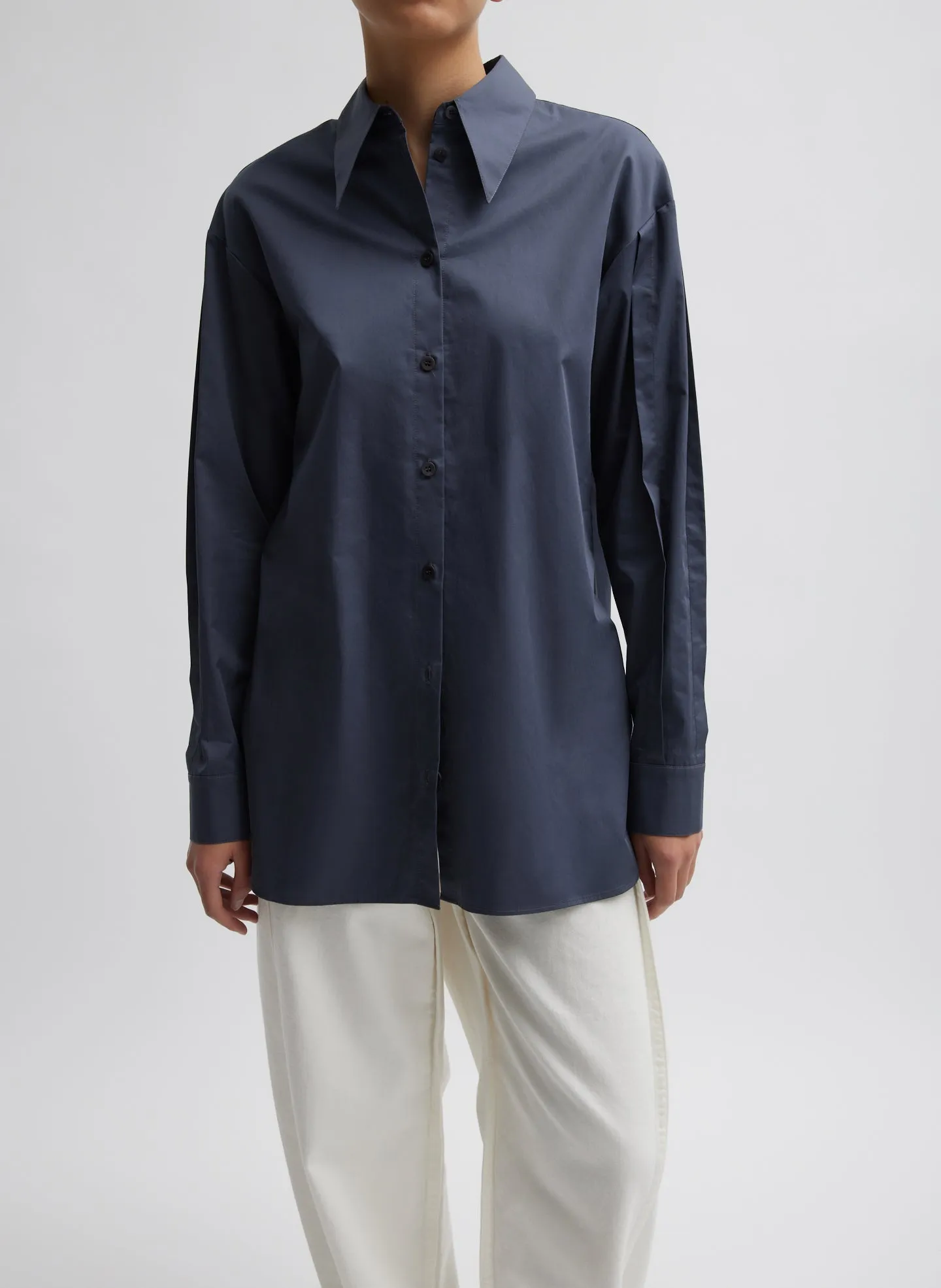 Eco Poplin Shirt With Tucked Sleeve sold by Tibi
