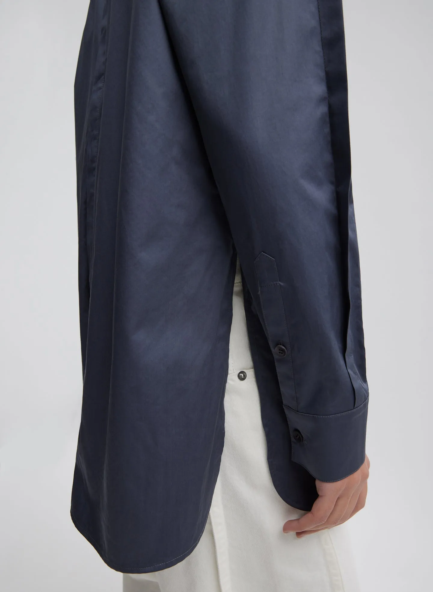 Eco Poplin Shirt With Tucked Sleeve sold by Tibi product image thumbnail 2