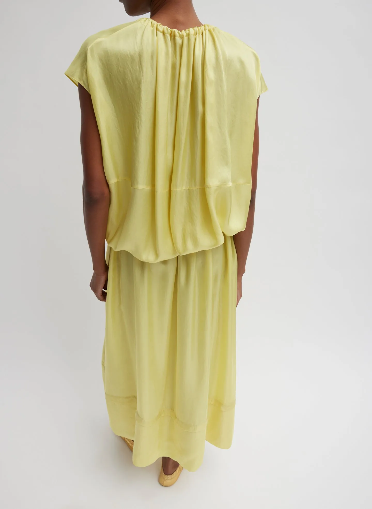 Spring Acetate Shirred Circular Dress sold by Tibi product image thumbnail 3