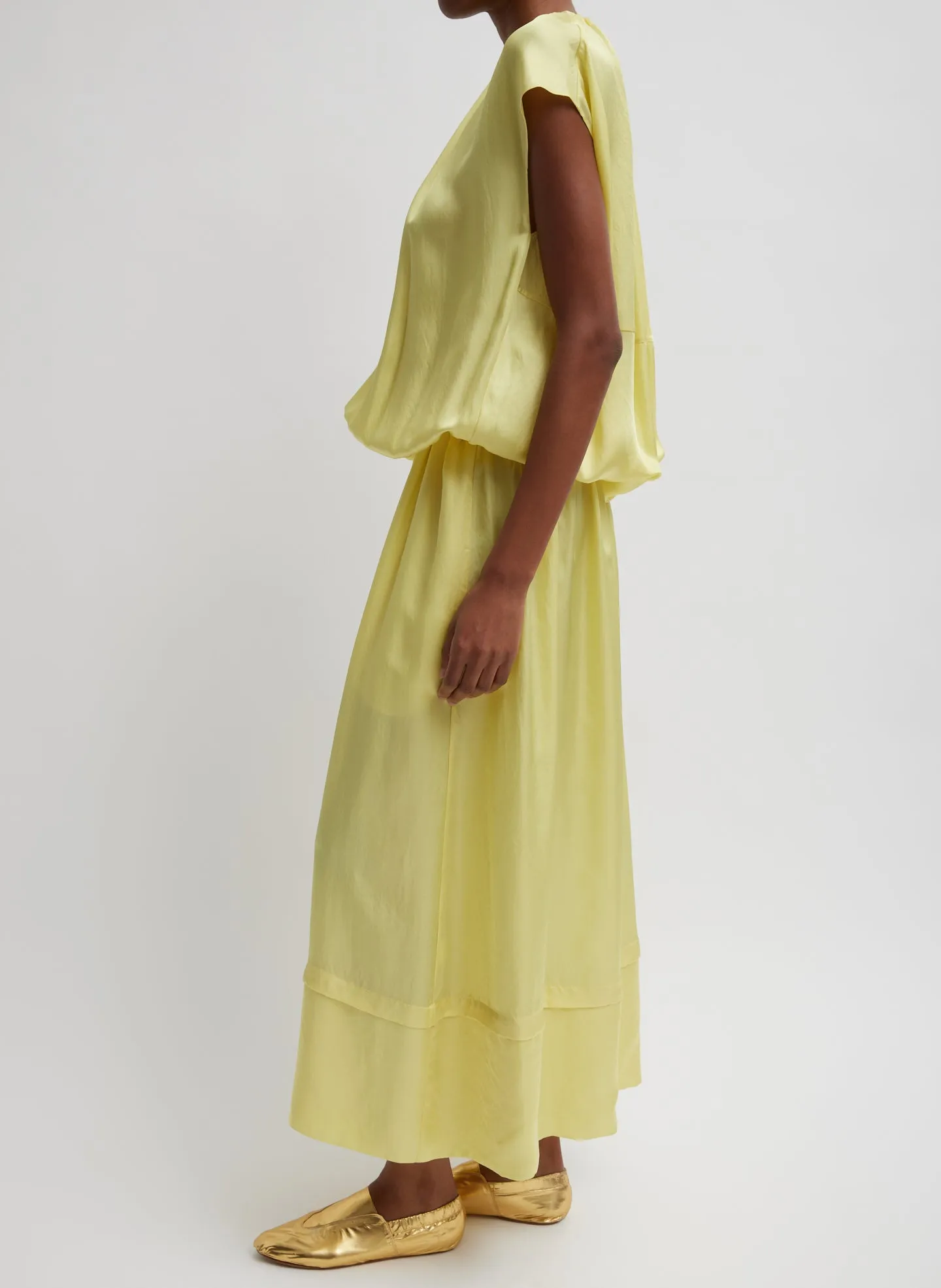Spring Acetate Shirred Circular Dress sold by Tibi product image thumbnail 2
