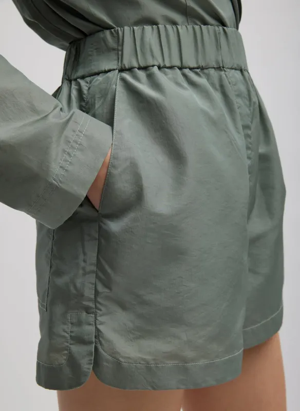 Silk Nylon Pull On Shorts made by Tibi